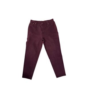 Vintage Levis 550 Relaxed Fit Tapered Leg Burgundy Plum Jeans USA Made W20 M
